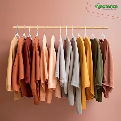 NEATERIZE Clothes Hangers Plastic 100 Pack for Adults - Plastic Hangers, The ...