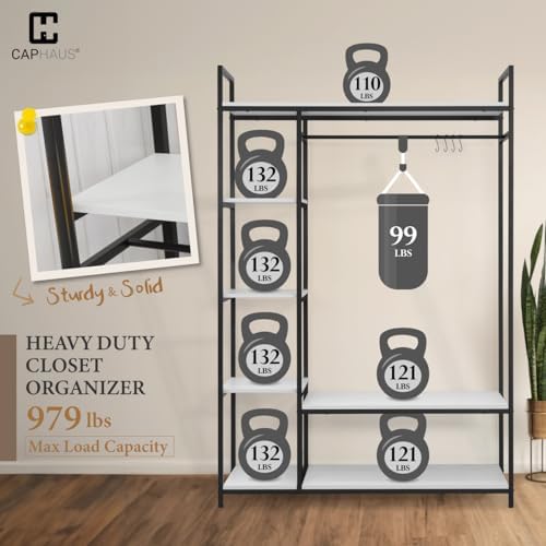CAPHAUS 979lbs Capacity Garment Rack for Hanging Clothes, Heavy Duty Open War...