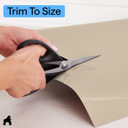GORILLA GRIP Shelf Liner, Non-Adhesive Cabinet Liners, 20"x30' Beige