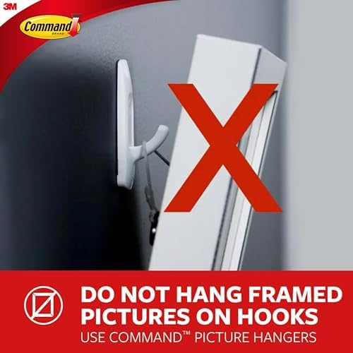 Command Large Utility Hooks, 14 Hooks and 16 Strips, Damage-Free Hanging Wall...