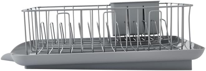 Farberware 3-Piece Dish Drying Rack Set Rust-Resistant Gray