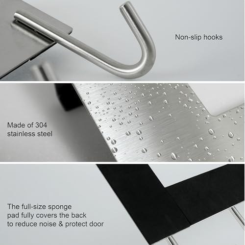 WEBI Over The Door Hooks Door Hanger,Over The Door Towel Rack with 6 Hooks fo...