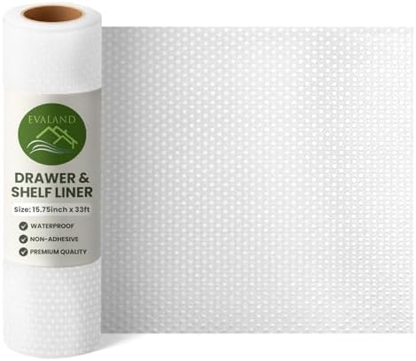 EVALAND Shelf Liner Cabinet Liner Non-Adhesive Drawer Liner 15.8 in x 33 FT