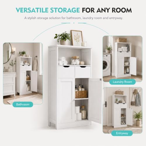 Vongrasig Bathroom Storage Cabinet, 42.5" H Freestanding Floor Cabinet