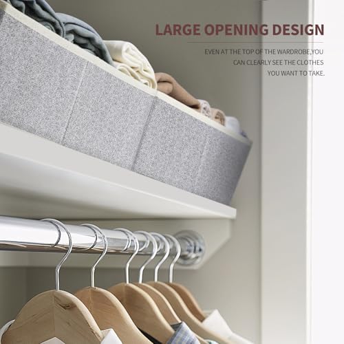 Homsorout Closet Organizers Bins 6 Packs - Large Closet Shelf Organizer with ...