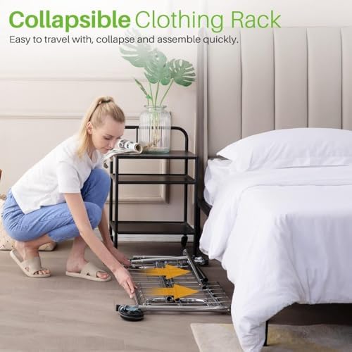 HOKEEPER Clothing Garment Rack Capacity 525LBS Collapsible Clothes Rack