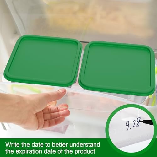 FoldTier 2 Pieces Square Food Storage Containers Polycarbonate Clear Food Con...