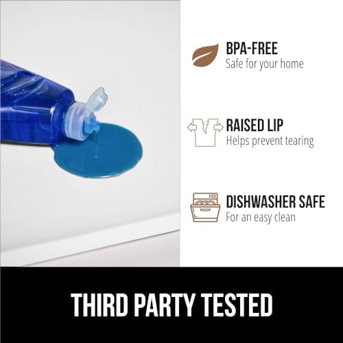GORILLA GRIP Waterproof Silicone Under Sink Mat, Stay in Place, 46x22 White
