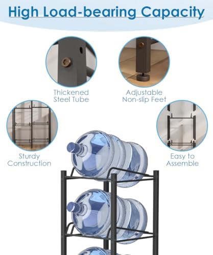 Mocomax 5 Gallon Water Jug Holder, Detachable Water Bottle Holder for 8 Bottl...