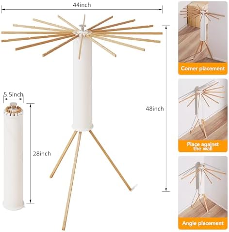 LIENAHU Clothes Drying Rack Tripod,Drying Rack Clothing,Laundry Drying Rack,F...