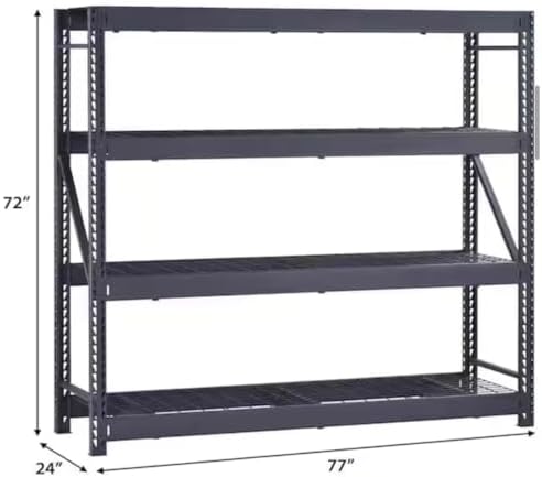 Husky Industrial Duty Steel Garage Shelving Unit – Heavy Duty Metal Storage R...