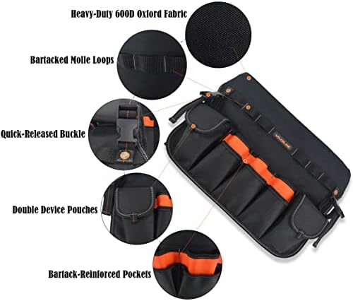 WELKINLAND 5 Gallon Bucket Tool Organizer, 47-Pocket 15L Bucket Tool Bag