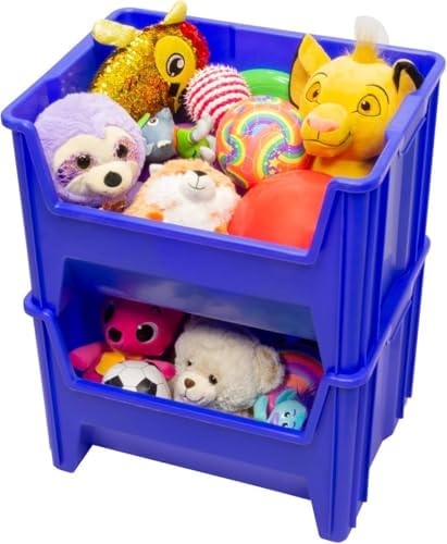 Akro-Mils 13017 Stack-N-Store Heavy Duty Stackable Open Front Plastic Storage...