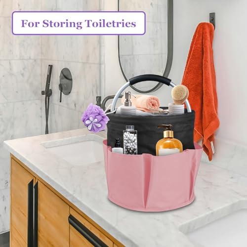 2Pcs 17L Shower Caddy with 6 Pockets, Portable Cleaning Caddy in 600D Oxford ...
