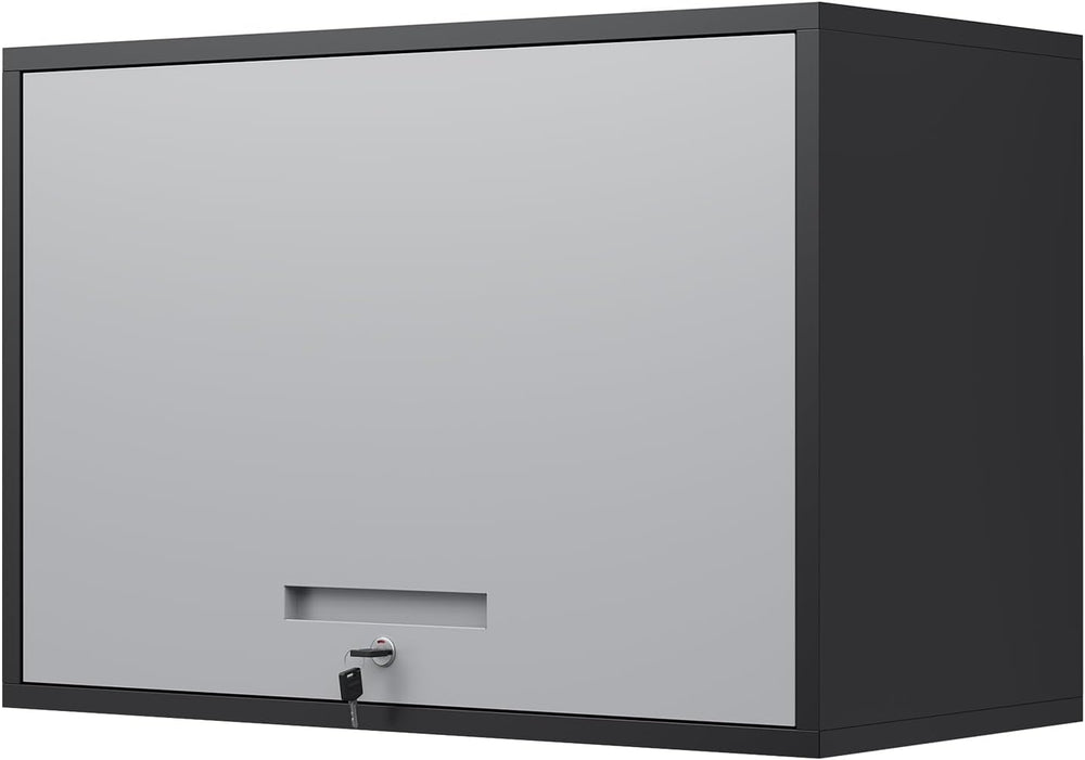 Yizosh Metal Wall Cabinet with Doors and Shelves, Wall Mounted Storage Cabine...