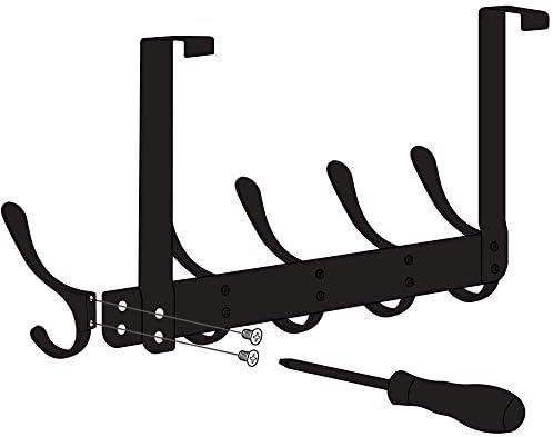 WEBI Over The Door Hook 5 Coat Hooks,Over The Door Towel Rack,Door Hanger Ove...