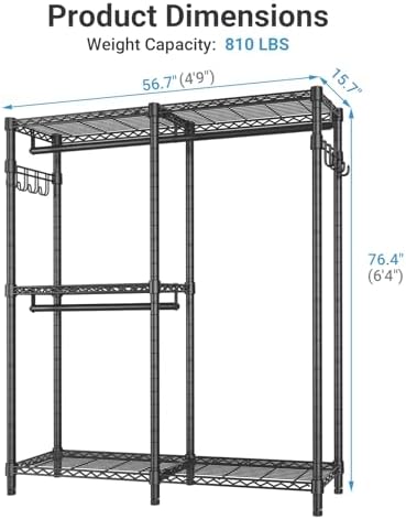 VIPEK V4 Clothing Rack for Hanging Clothes Heavy Duty Closet Freestanding