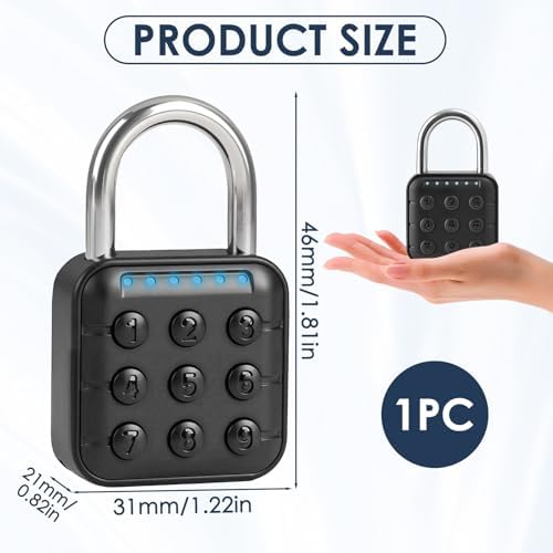 2Pcs Combination Lock for Locker 6 Digit Password Digital Padlock