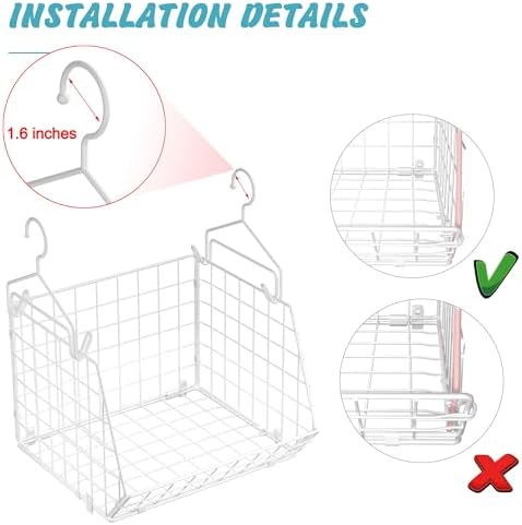 X-cosrack 3 Tier Foldable Closet Organizer, Clothes Shelves with 5 S Hooks, W...