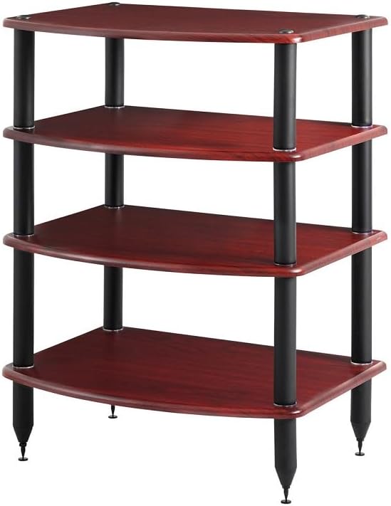Pangea Audio Vulcan Four Shelf Audio Rack, Media Stand, and Components Cabine...