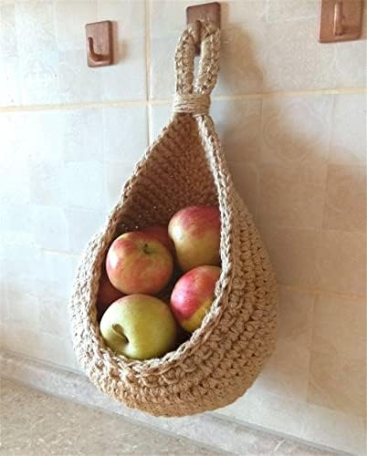 3pack Wall Hanging Vegetable and Fruit Basket Woven Fruit Basket For Kitchen ...