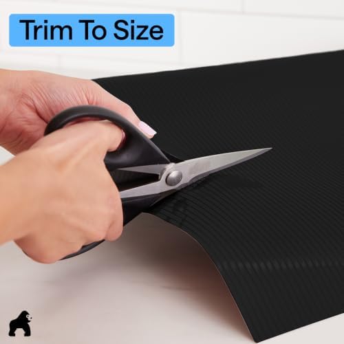 GORILLA GRIP Shelf Liner, Non-Adhesive Cabinet Liners, 20"x20' Jet B...