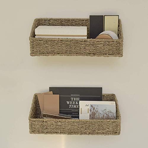 StorageWorks Woven Wall Baskets for Storage, Hanging Baskets for Organizing