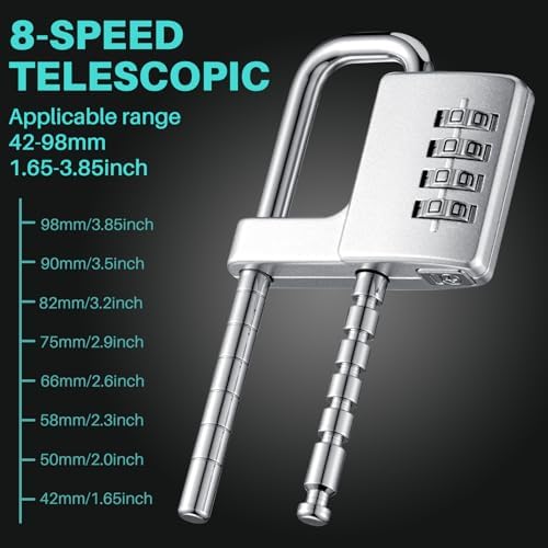 Gisafai 4 Pcs 4 Digit Combination Cabinet Locks, U Shaped 2.51" x 4.6&qu...