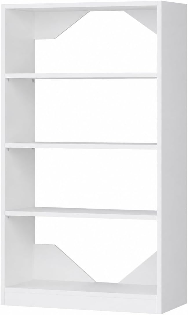 Wall-Mounted Modular Wood Closet Shelf Tower Organizer, 19.5", White