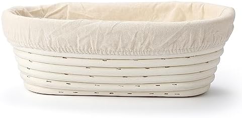 Saint Germain Bakery Premium Round Bread Banneton Basket with Liner - Perfect...
