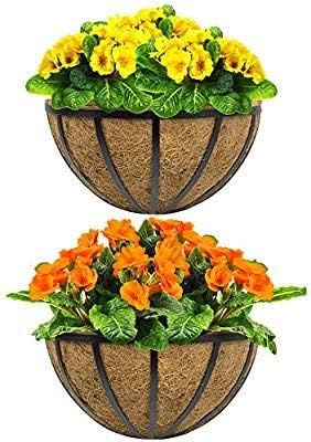 4 PCS 14" Half Round Coco Liner Pre-formed Replacement Planter Insert