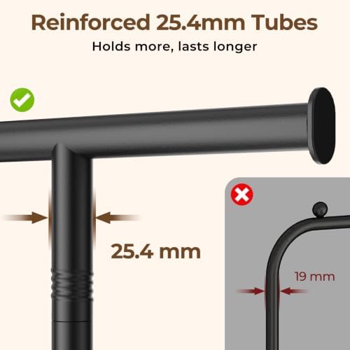 HYSEYY Clothes Rack, Clothing Rack for Hanging Clothes, Rolling Garment Rack ...