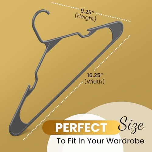 Our Modern Space 100 Pack Plastic Hanger for Shirt Pants Coats Dresses Skirts...