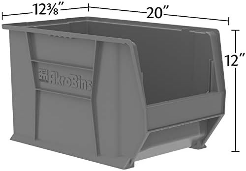 Akro-Mils 30282 Super-Size AkroBins Plastic Storage Bins, Space-Saving Stacka...
