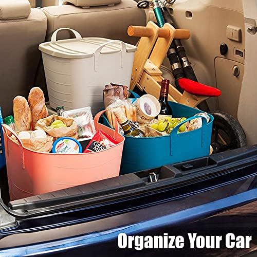Life Story 6 Pack Flexi Tub Basket, 6.6 Gal Plastic Storage Totes, Black