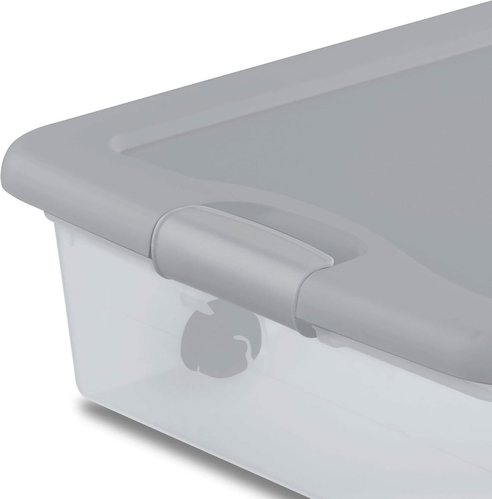 Sterilite Wheeled Latching Box w/Lids for Home & Office, 56 Quart, 4-Pack