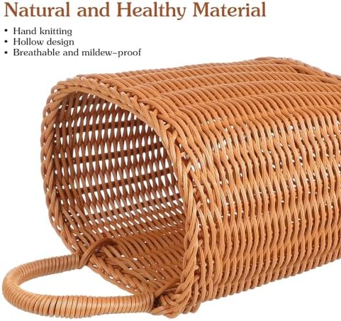 Handmade Woven Wall Hanging Basket 13X6X13 Inch Multifunctional Storage Conta...