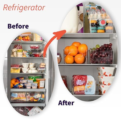 ClearSpace Pantry Storage Bins with Removable Dividers, XL, 2 Pack