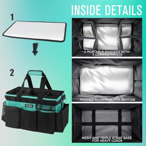 SCAVATA Wearable Cleaning Caddy Bag, Cleaning Caddy Supplies Organizer with H...