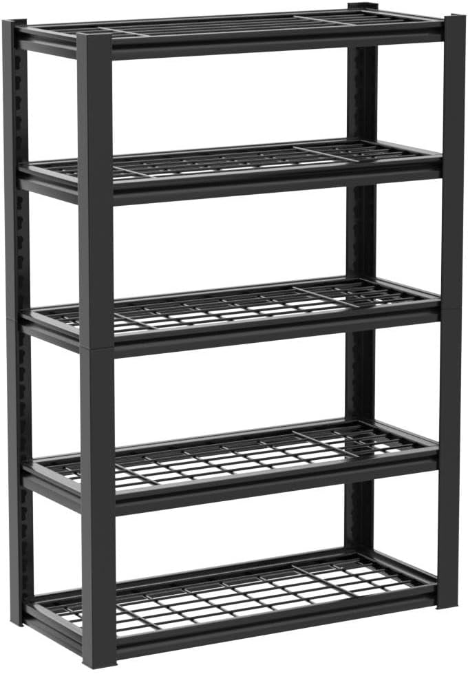 REIBII 5-Tier Garage Shelving, 3010Lbs Heavy Duty Shelf for Basement Shed