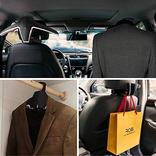 KOLLIEE Car Coat Hanger Headrest Back Seat Coat Hanger Multifunctional Car Ha...