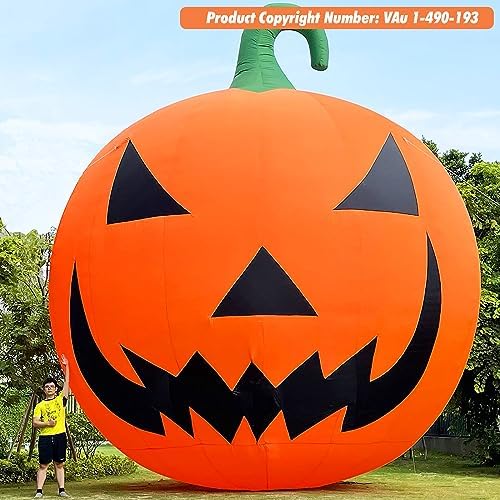 Giant 26Ft Premium Halloween Inflatable Pumpkin Decorations with Blower, Blow...