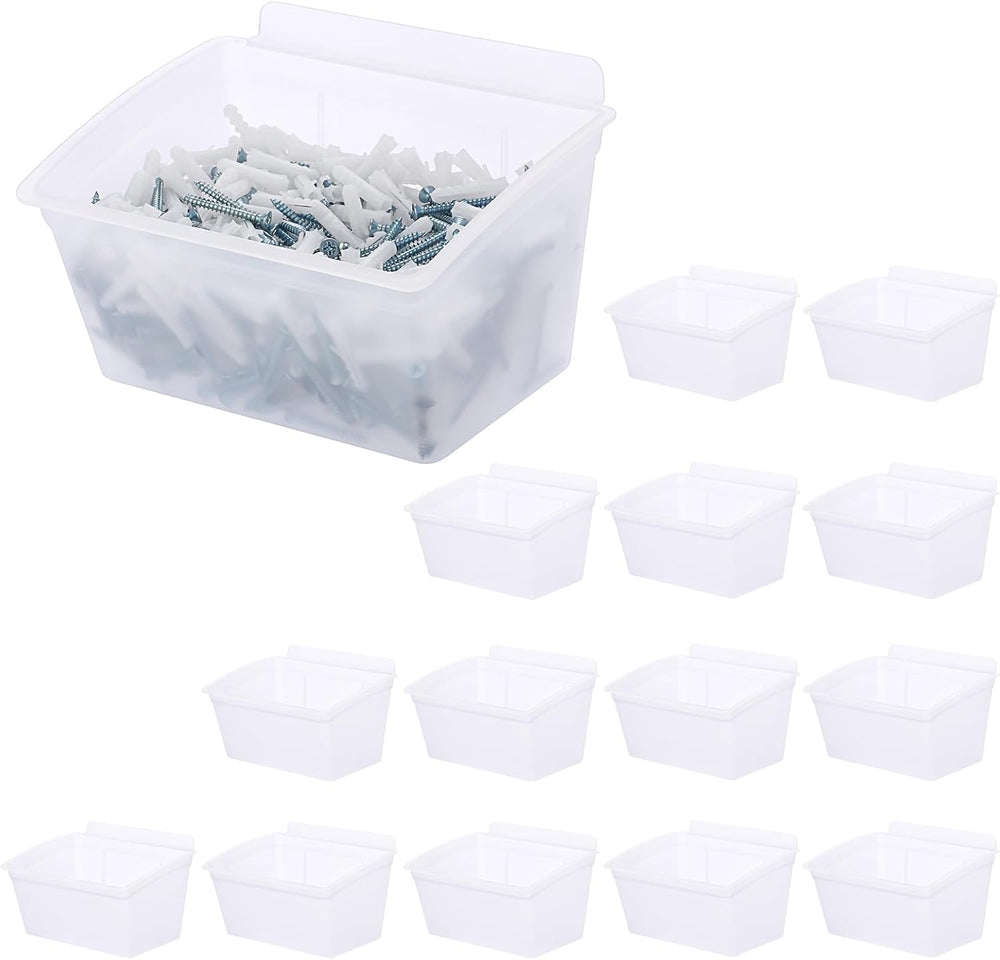 Sumnacon Slatwall Bins 15 Pcs Slatwall Organizer for Garage Plastic Slatwall ...
