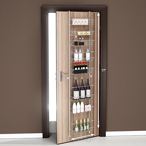 Home-Complete Pantry Over The Door Spice and Jar Rack Organizer - Great Stora...