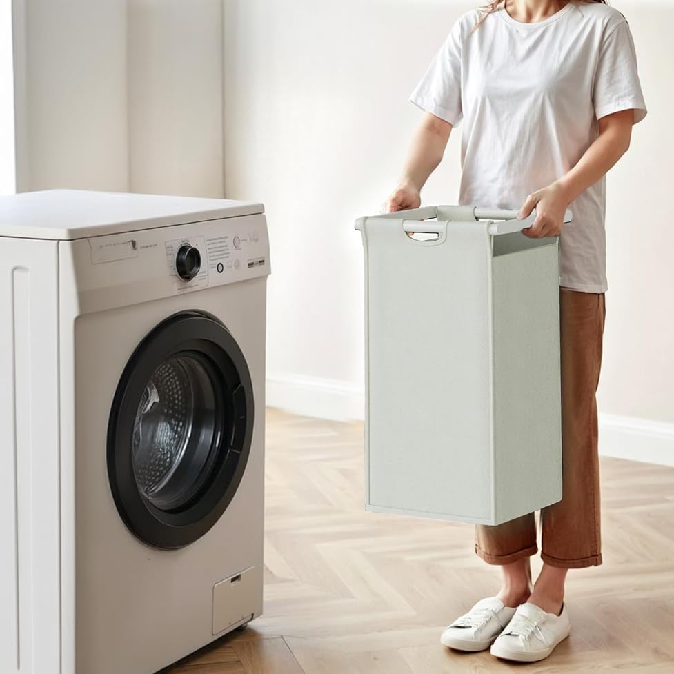 Herture Laundry Sorter 3 Section Laundry Hamper with Shelf, Durable 3 Section...