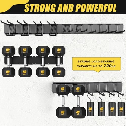 64'' Garage Tool Organizer Wall Mount, 18 PCS Adjustable Garden Tool ...