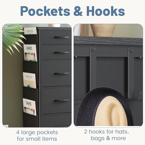 HCHQHS Dresser for Bedroom with 13 Drawers, 47 Inch Fabric Dresser