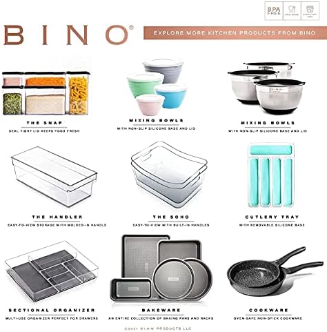 BINO | Stackable Storage Bins, X-Large - 8 Pack | THE STACKER COLLECTION | Cl...