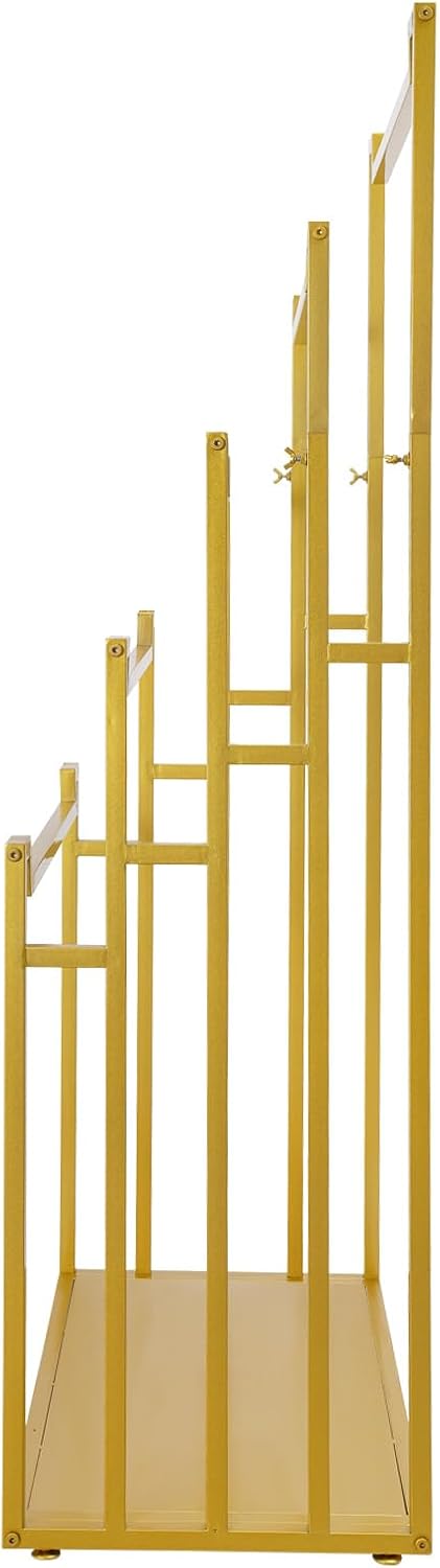 5-Tier Floor Standing Scarf Display Stand, Metal Freestanding Scarf Rack, Tow...