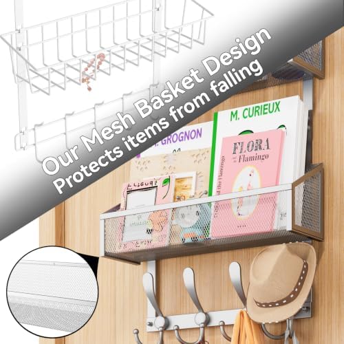 Kaiferty Over The Door Hooks Organizer, Coat Rack Over The Door Storage Hange...